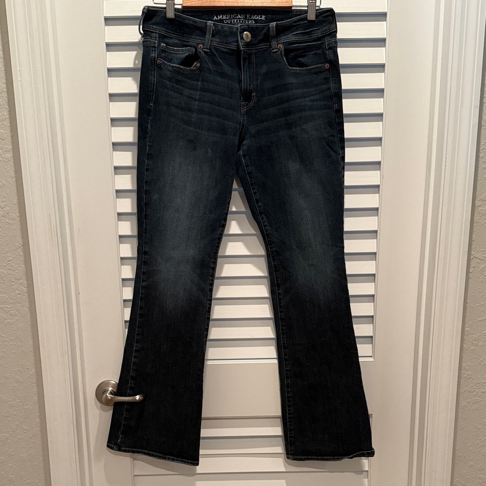 American Eagle Outfitters Women's Dark Blue Boot Cut Jeans
